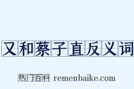 又和蔡子直反义词是什么意思的图片